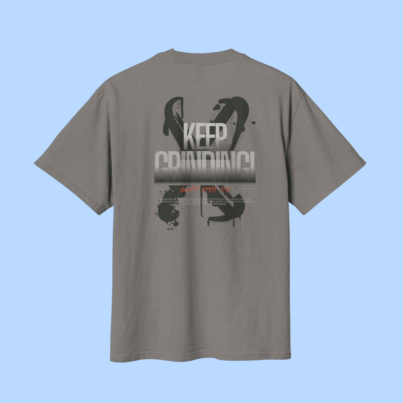 Graphic Tee - Faded Grey Print