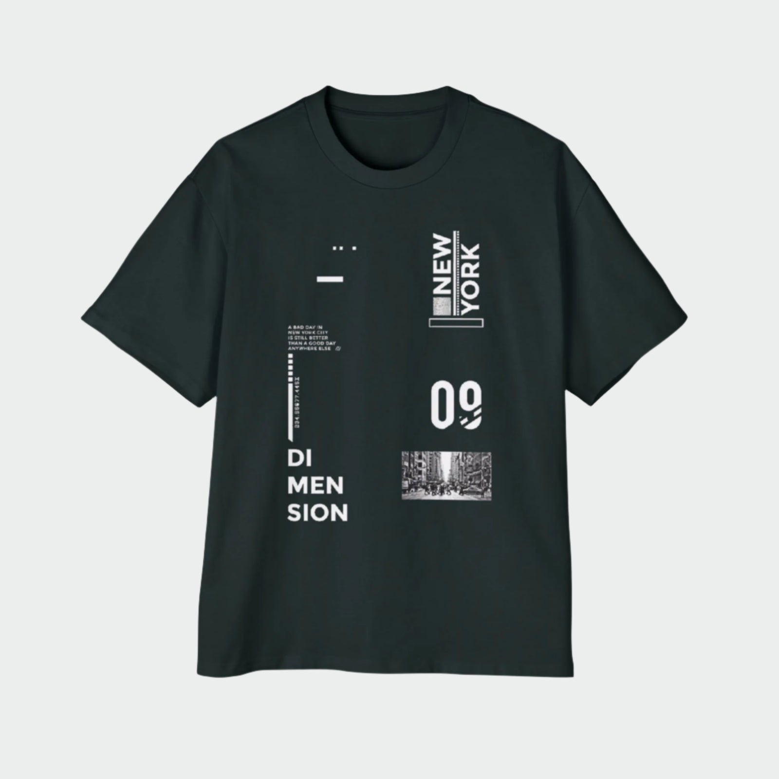 Men's Premium Oversized Tee - Stylish Dimension Graphic Top
