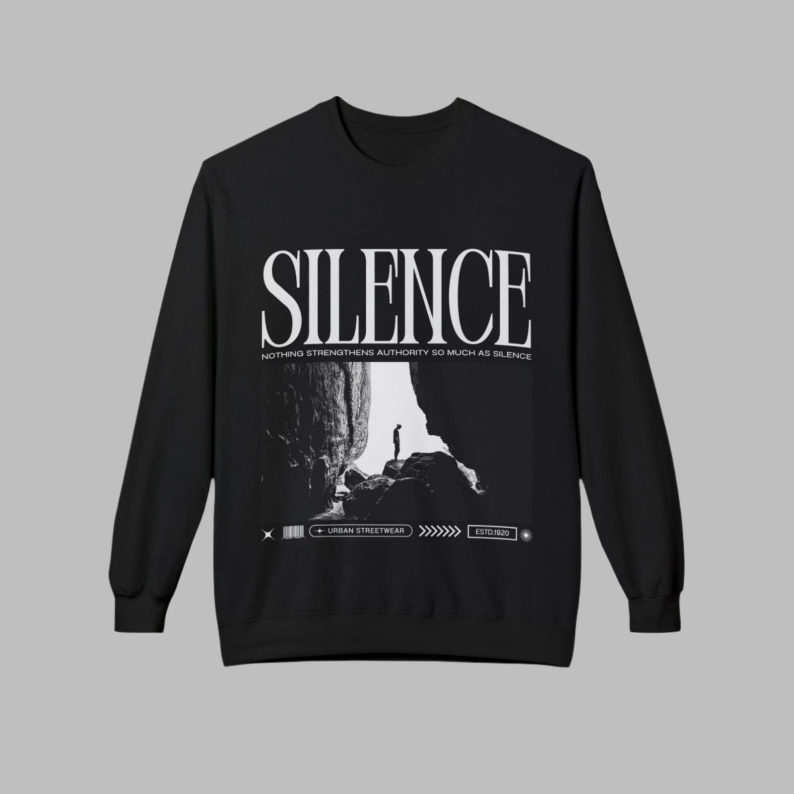 A new relaxed silence casual sweartshirt