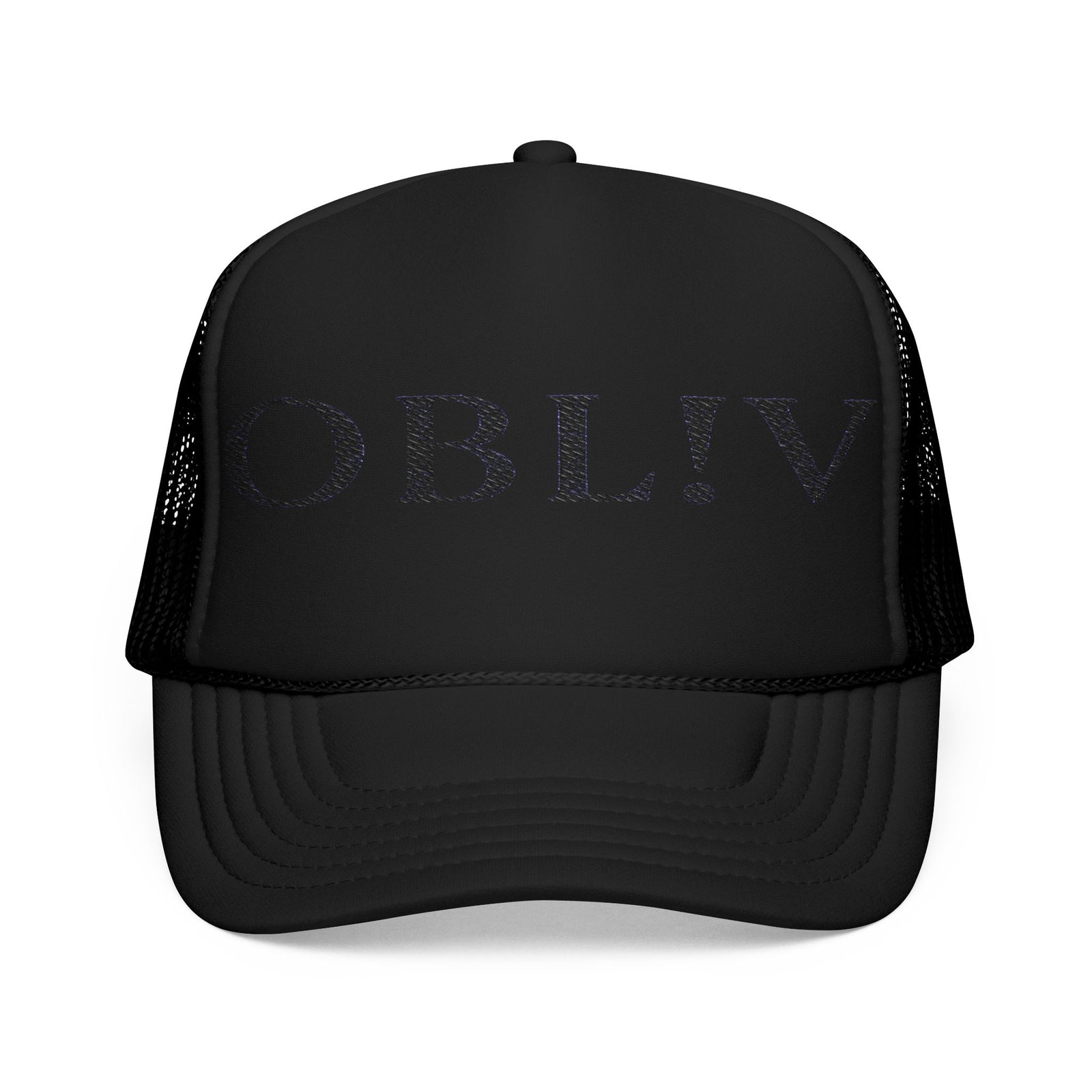 Bold Embroidered Foam Trucker Hat, Casual Hat, Adjustable Cap, Trendy Hat for Outdoors and Festivals