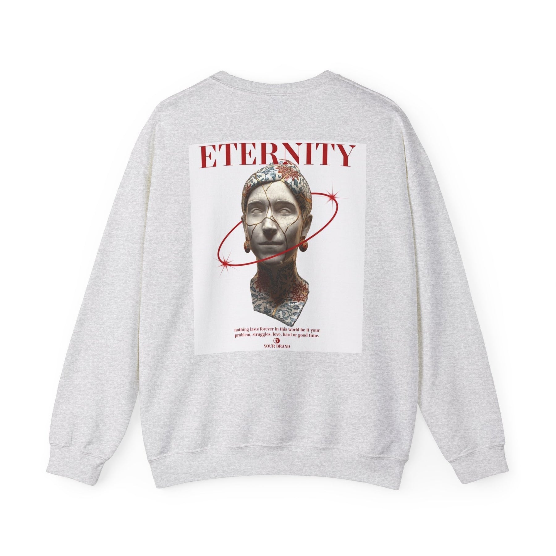 Eternity Graphic Sweatshirt, Premium Crewneck, OBL!V Fashion Layer, Luxury Everyday Wear