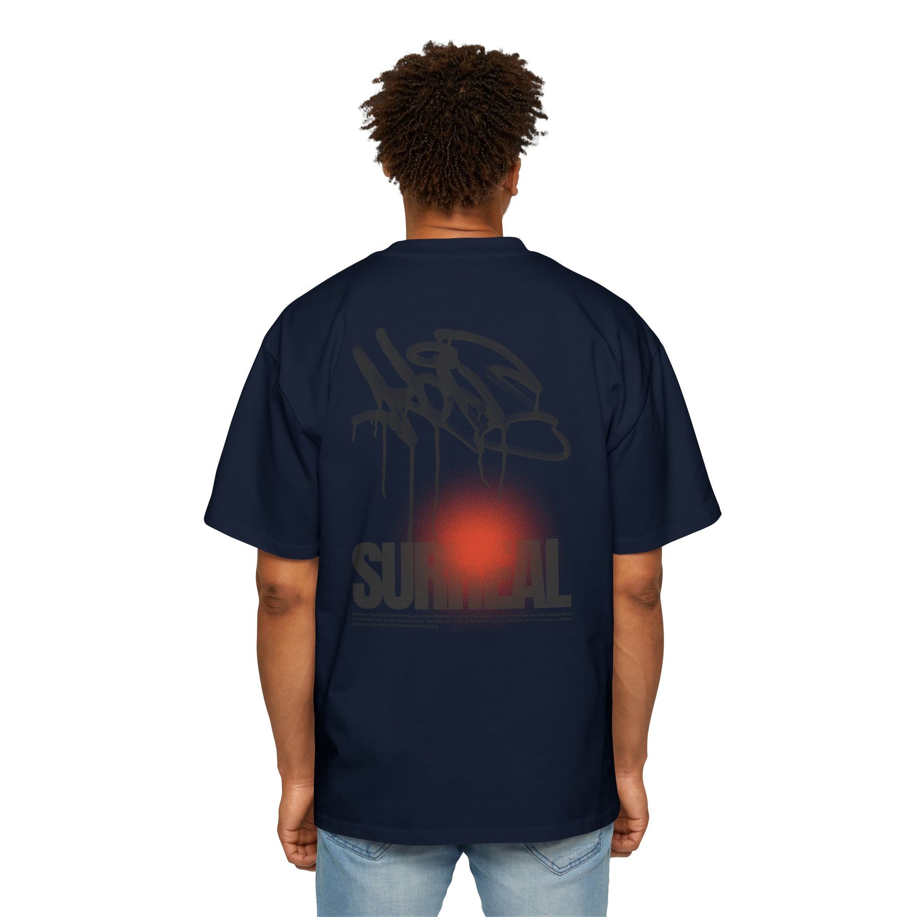 Surreal Graffiti Glow Graphic Oversized-Tee