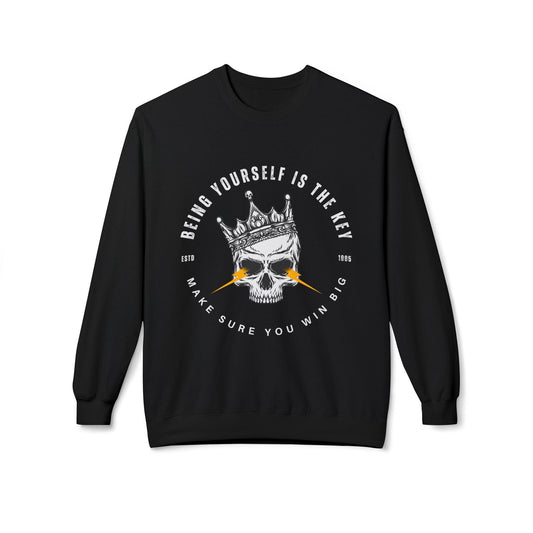 Crowned Skull Sweatshirt - Be Yourself Collection