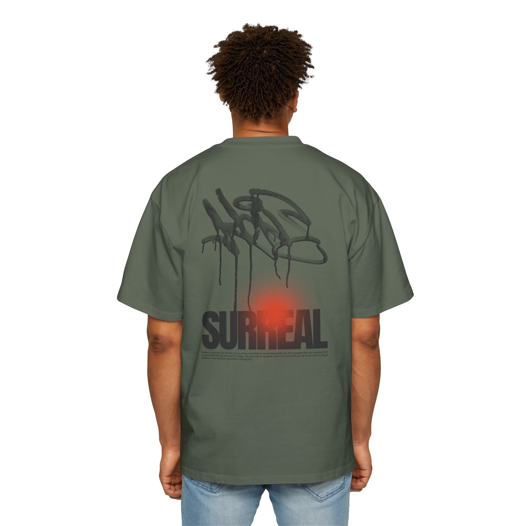 Surreal Graffiti Glow Graphic Oversized-Tee
