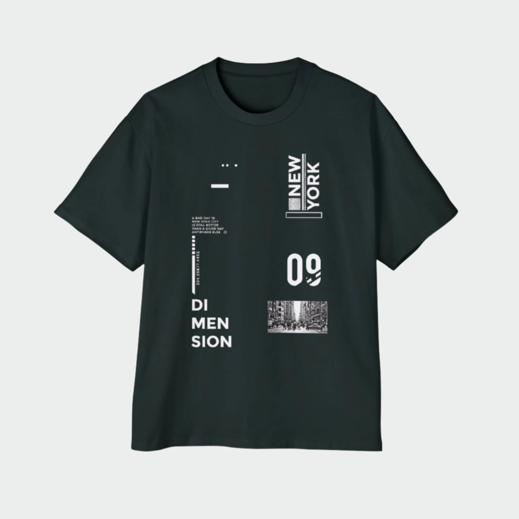 Men's Premium  Oversized Tee - Stylish Dimension Graphic Top