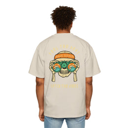 Bottom of the shirt says "Catch the Vibes" Oversized Tee  - Comfortable and Stylish — thumb 36