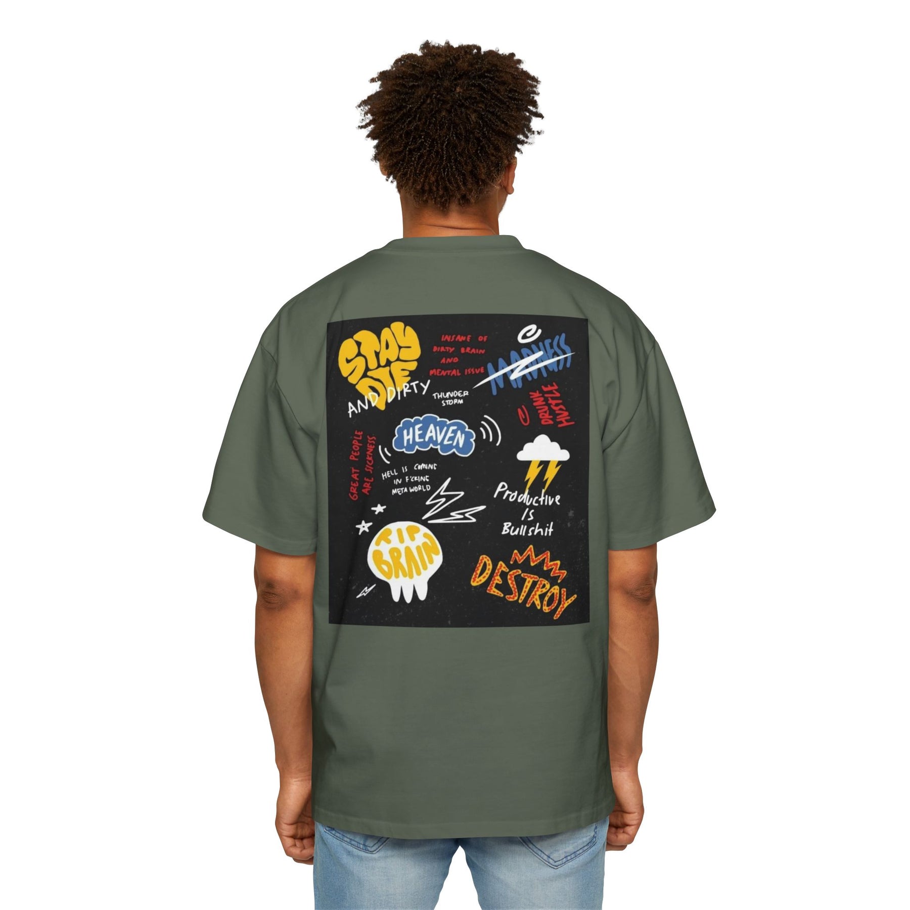 Stay Die and Dirty: Insanity, Madness, and Hustle Oversized-Tee