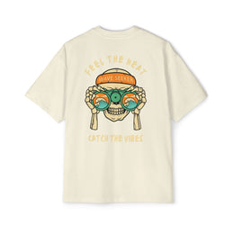 Bottom of the shirt says "Catch the Vibes" Oversized Tee  - Comfortable and Stylish — thumb 37