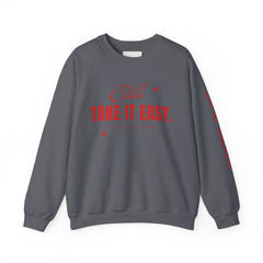 Chill Vibes Unisex Crewneck Sweatshirt, Take It Easy Gift for Relaxation, Cozy Loungewear, Cool Weather Wear, Casual Style Sweater
