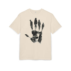 Premium Artistic Oversize Tee - Handprint Design for Creative Souls