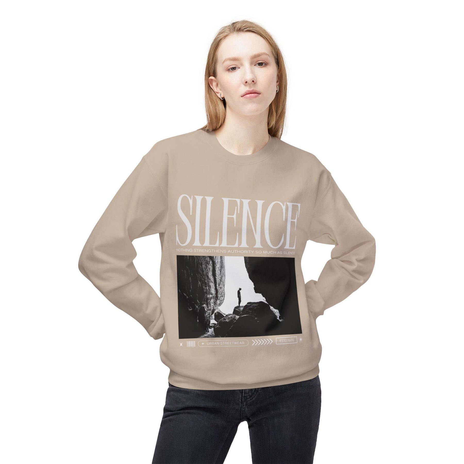 A new relaxed silence casual sweartshirt