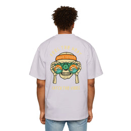 Bottom of the shirt says "Catch the Vibes" Oversized Tee  - Comfortable and Stylish — thumb 57