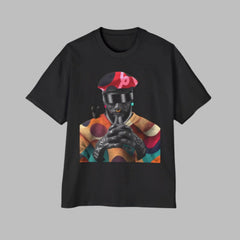 Graphic Oversized Tee - Colorful Retro Art Design