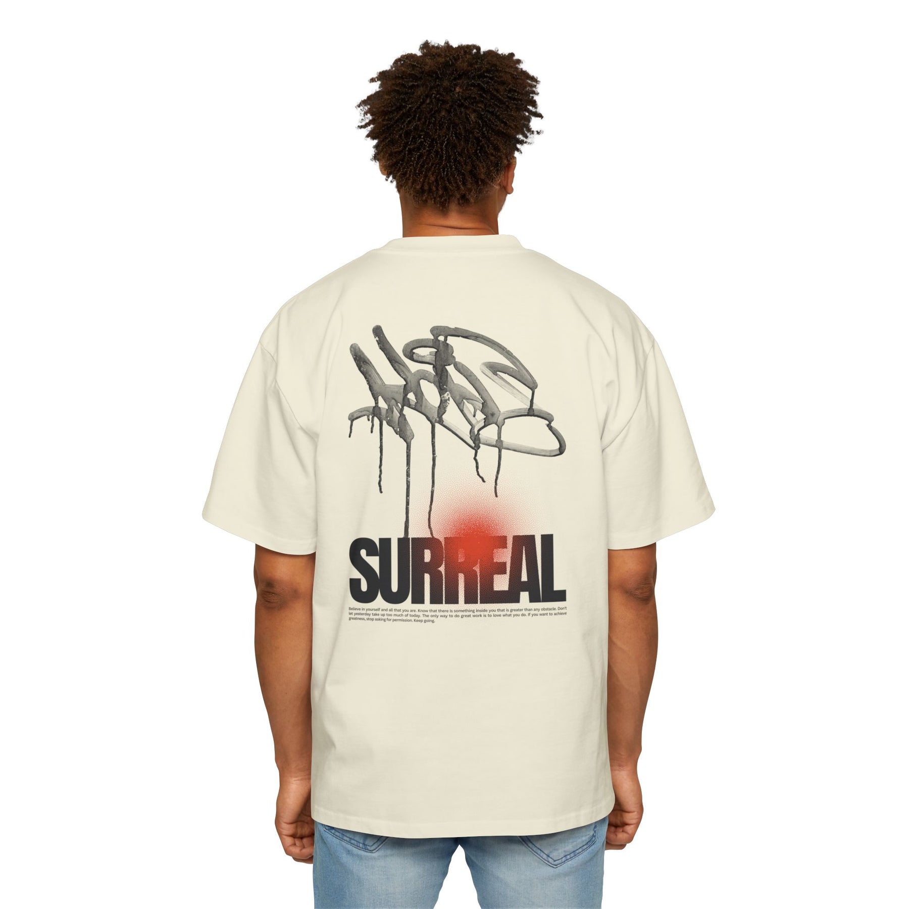 Surreal Graffiti Glow Graphic Oversized-Tee