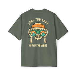 Bottom of the shirt says "Catch the Vibes" Oversized Tee  - Comfortable and Stylish — thumb 46