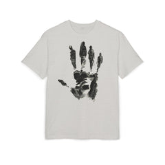Premium Artistic Oversize Tee - Handprint Design for Creative Souls