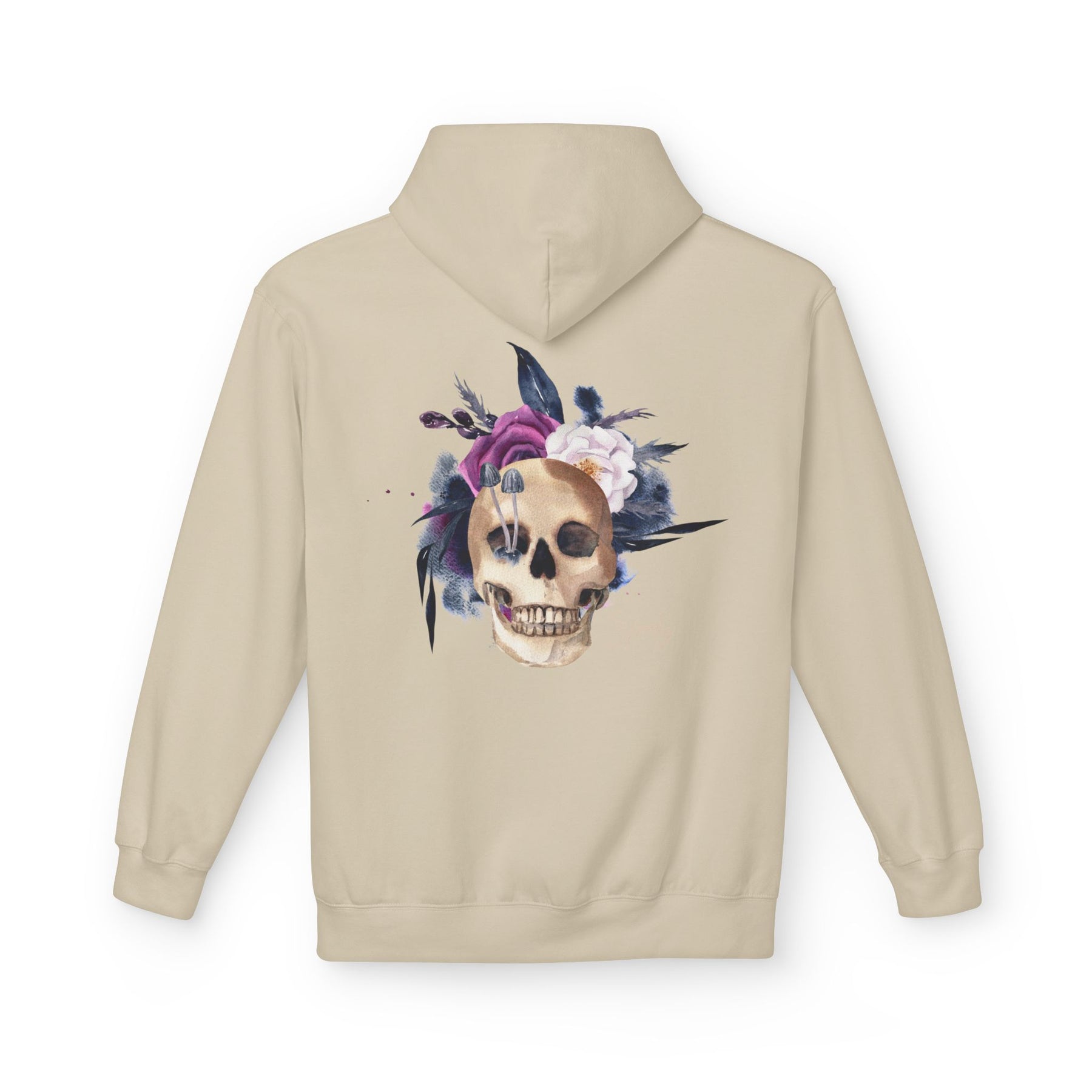 Hip hop Skull with floral design streetwear style Hoodie