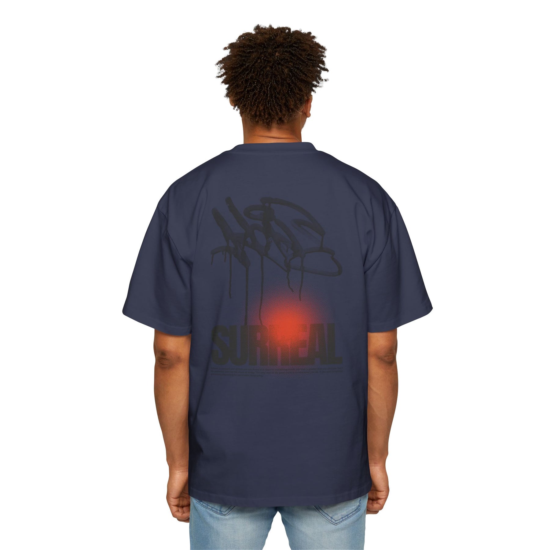 Surreal Graffiti Glow Graphic Oversized-Tee