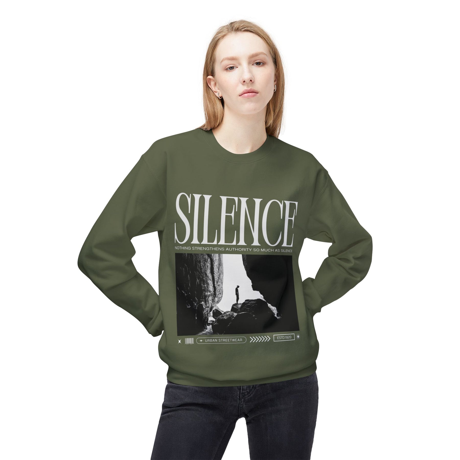 A new relaxed silence casual sweartshirt
