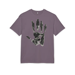 Premium Artistic Oversize Tee - Handprint Design for Creative Souls