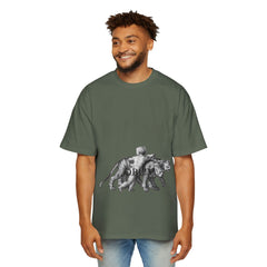 Vintage Premium  Oversized Tee with Savanna Adventure Design, Casual Wear, Graphic Tee, Streetwear Style..