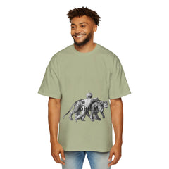 Vintage Premium  Oversized Tee with Savanna Adventure Design, Casual Wear, Graphic Tee, Streetwear Style..