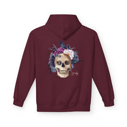 Hip hop Skull with floral design streetwear style Hoodie — thumb 1