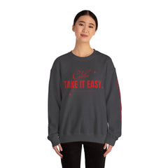 Chill Vibes Unisex Crewneck Sweatshirt, Take It Easy Gift for Relaxation, Cozy Loungewear, Cool Weather Wear, Casual Style Sweater