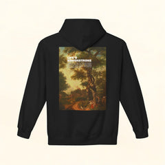 Life's Brushstroke black graphic  hoodie