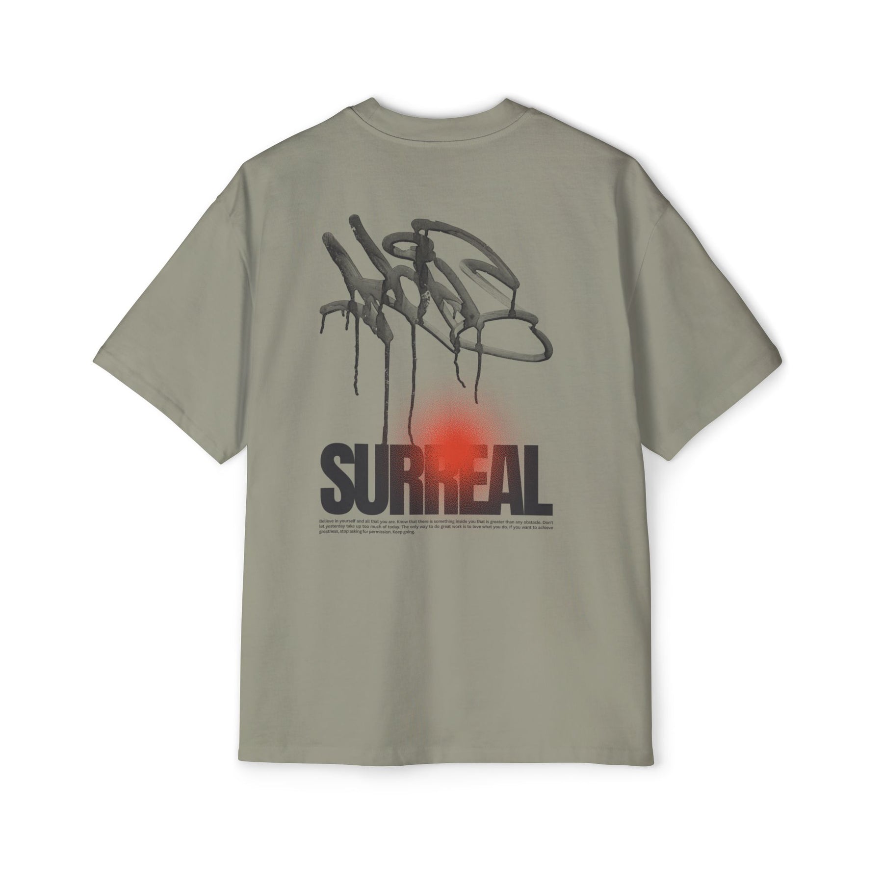 Surreal Graffiti Glow Graphic Oversized-Tee