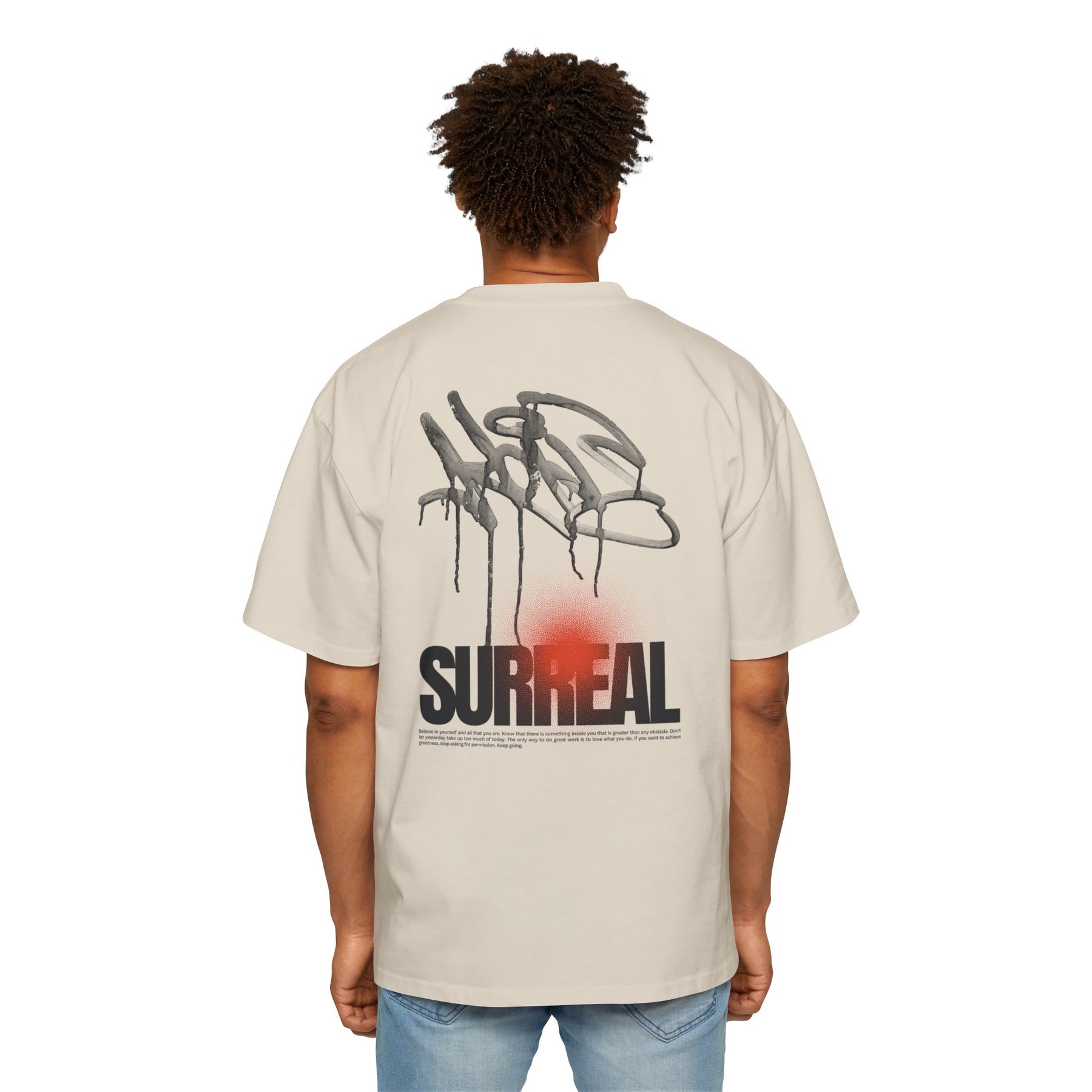 Surreal Graffiti Glow Graphic Oversized-Tee