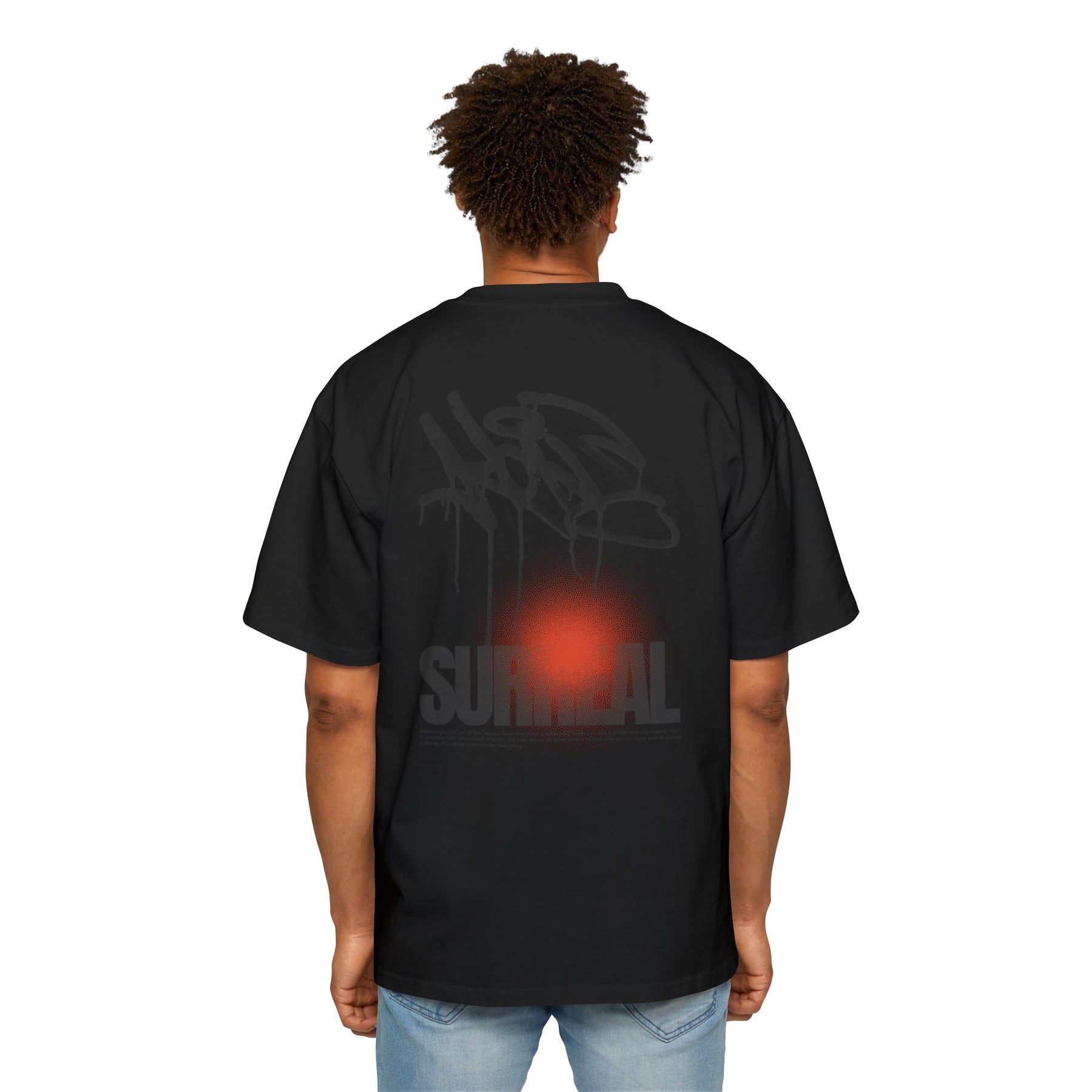 Surreal Graffiti Glow Graphic Oversized-Tee