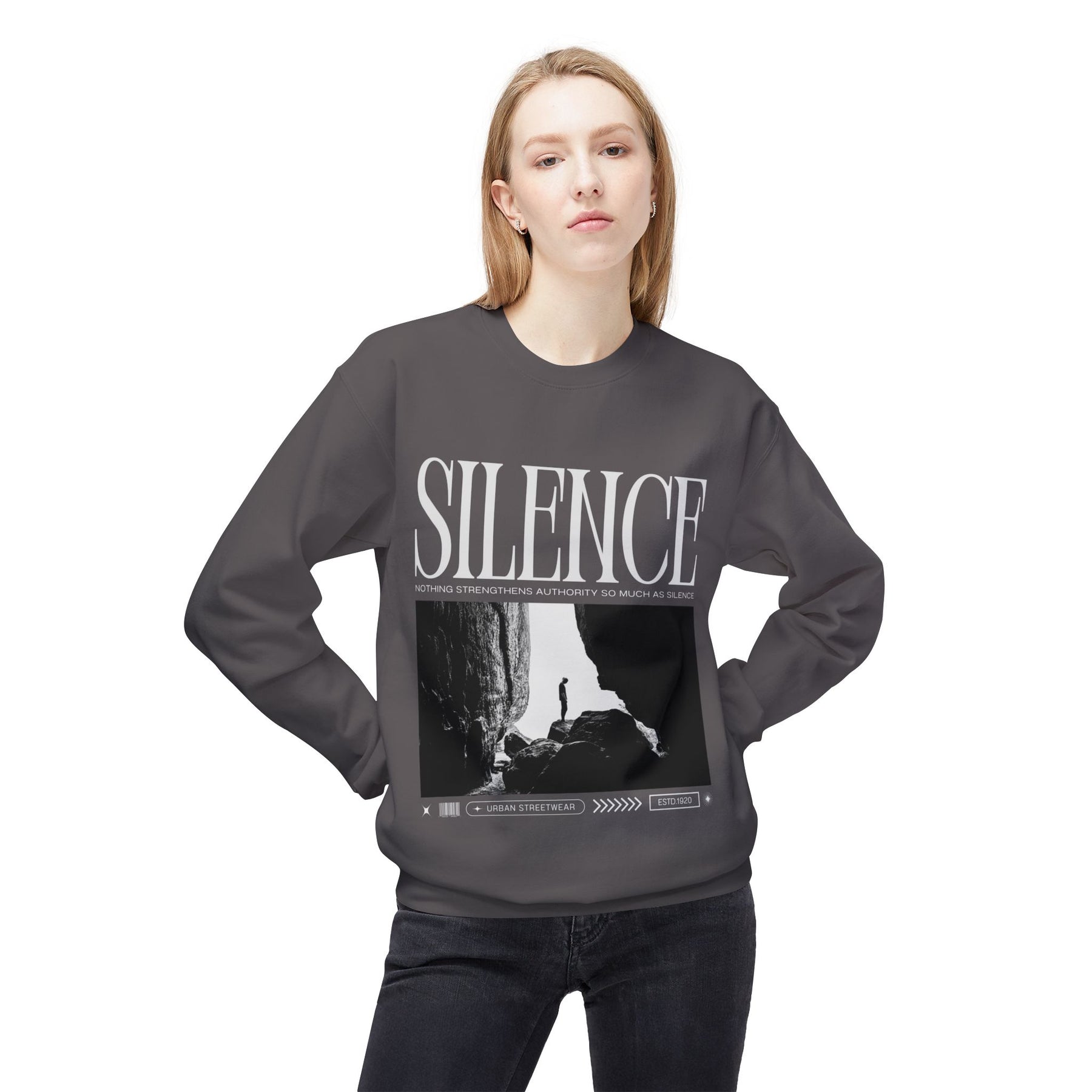A new relaxed silence casual sweartshirt