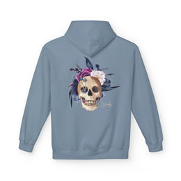 Hip hop Skull with floral design streetwear style Hoodie — thumb 42