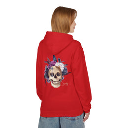 Hip hop Skull with floral design streetwear style Hoodie — thumb 56
