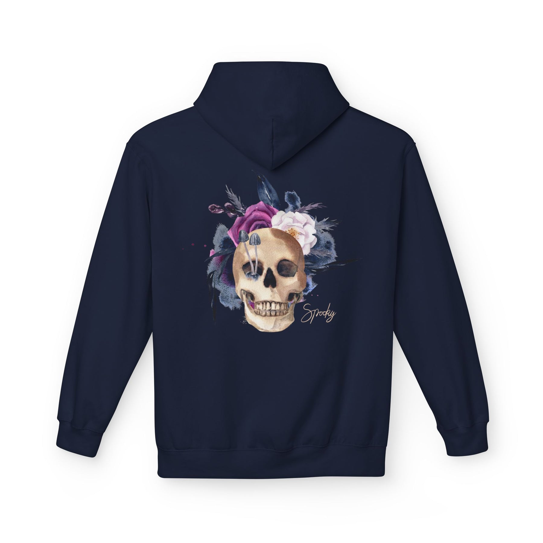 Hip hop Skull with floral design streetwear style Hoodie