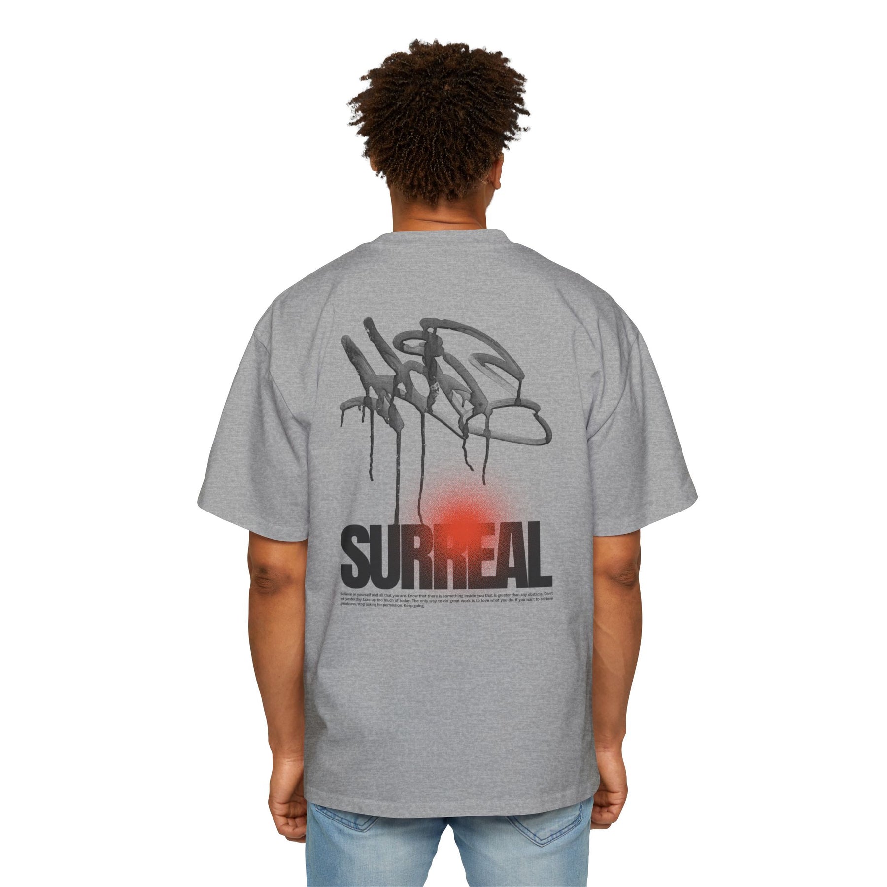 Surreal Graffiti Glow Graphic Oversized-Tee
