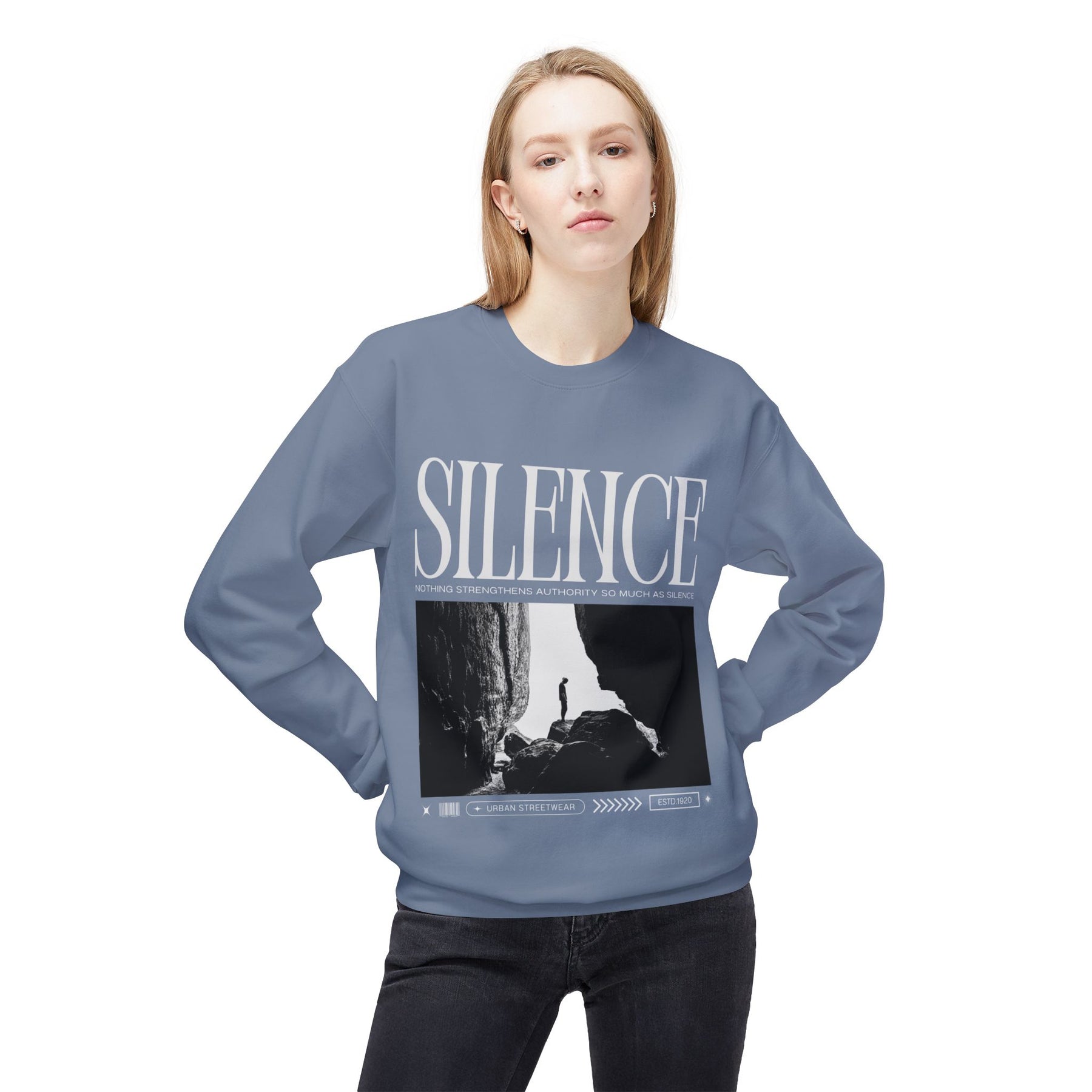 A new relaxed silence casual sweartshirt