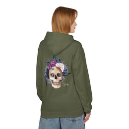 Hip hop Skull with floral design streetwear style Hoodie — thumb 38