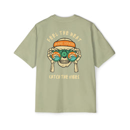 Bottom of the shirt says "Catch the Vibes" Oversized Tee  - Comfortable and Stylish — thumb 40