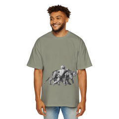 Vintage Premium  Oversized Tee with Savanna Adventure Design, Casual Wear, Graphic Tee, Streetwear Style..