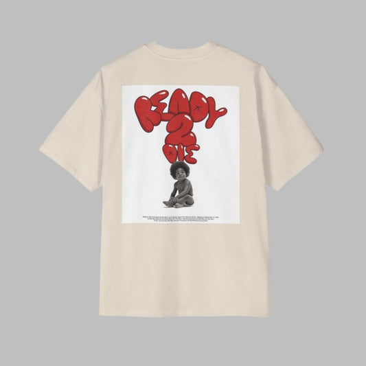 Streetwear Premium  Oversized Tee - 'Ready to Die' Graphic Shirt for  Enthusiasts