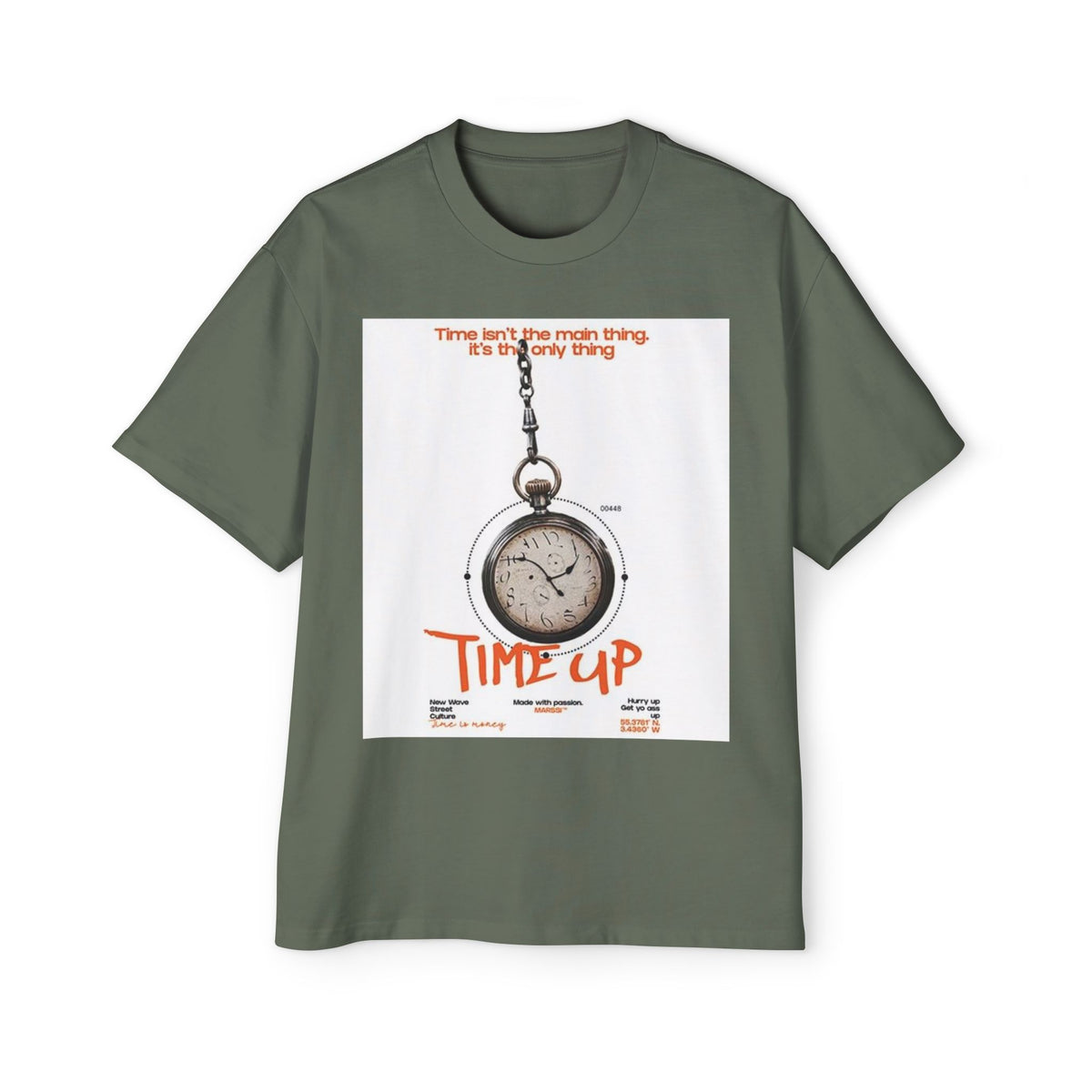 The Premium Heavy Oversized Tee - 'Time Up' Graphic T-Shirt — image 1