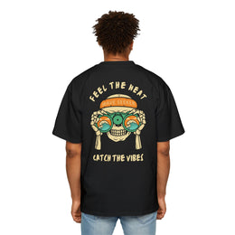 Bottom of the shirt says "Catch the Vibes" Oversized Tee  - Comfortable and Stylish — thumb 33
