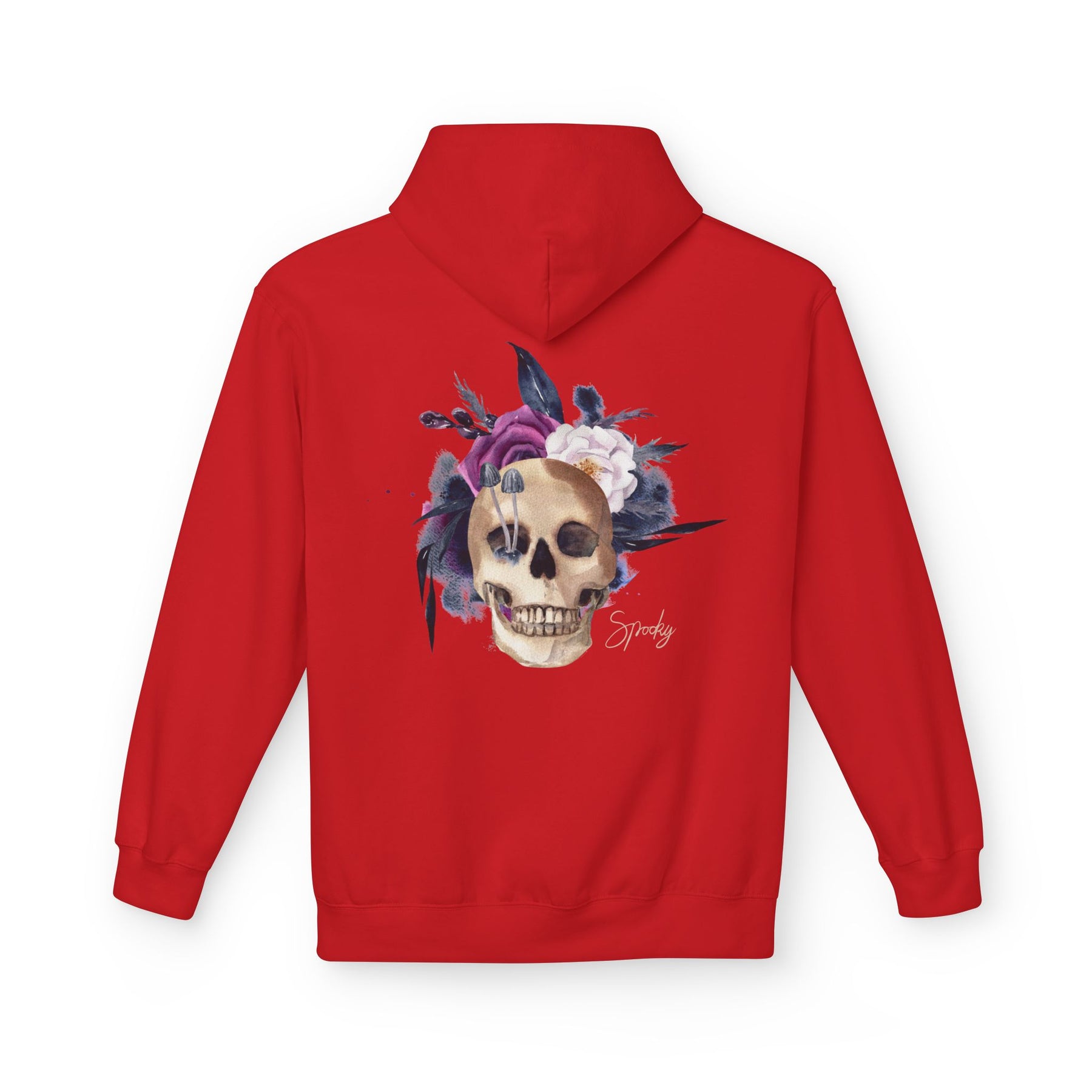 Hip hop Skull with floral design streetwear style Hoodie