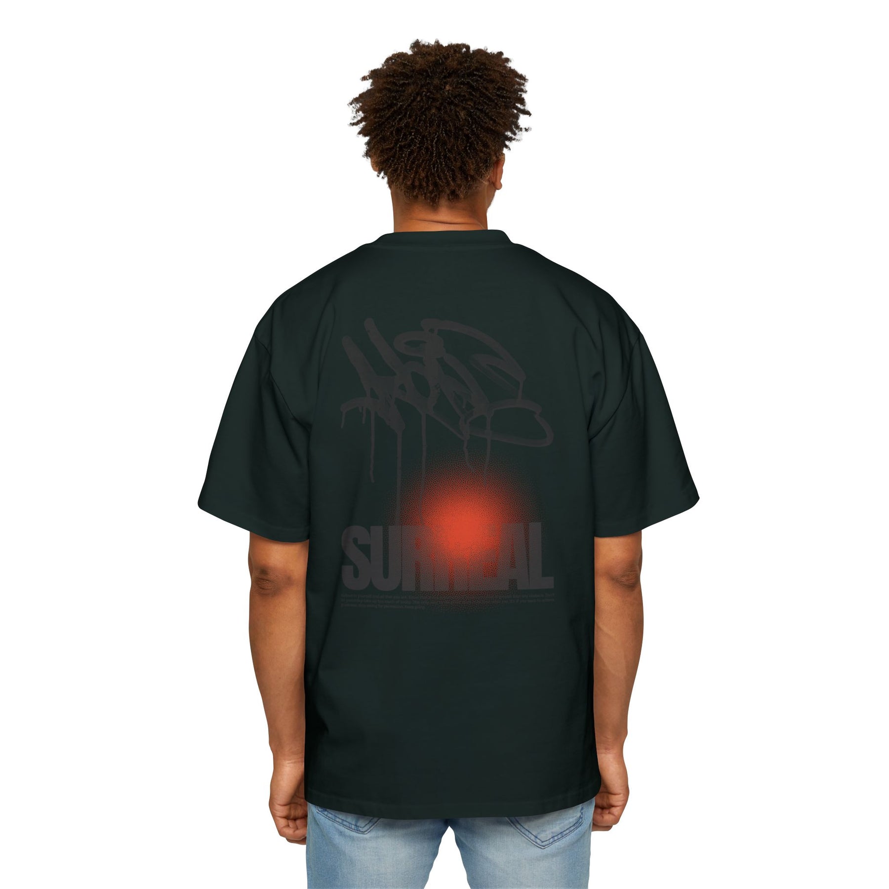 Surreal Graffiti Glow Graphic Oversized-Tee