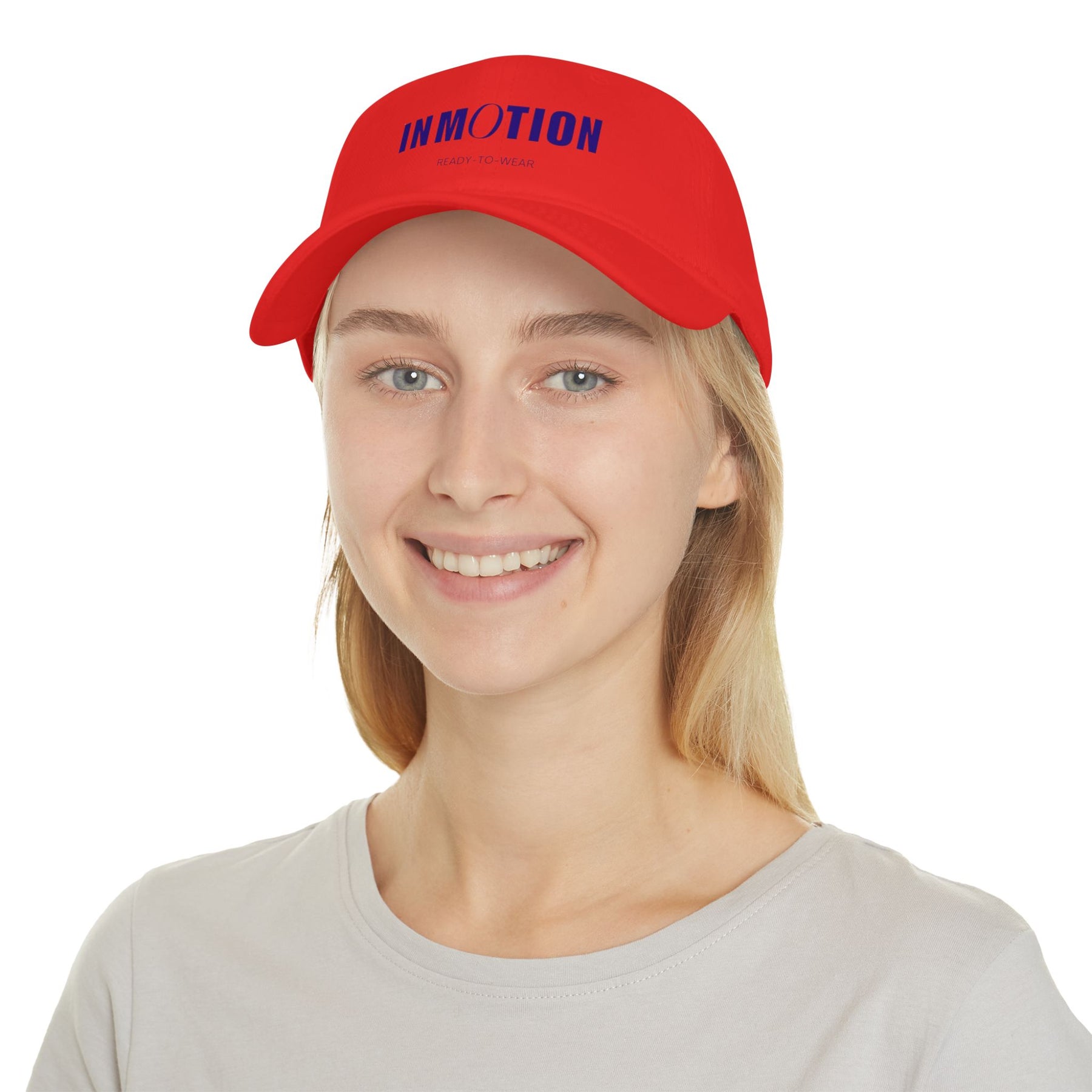 Stylish Red Baseball Cap - 'IN MOTION' Activewear Hat
