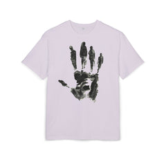 Premium Artistic Oversize Tee - Handprint Design for Creative Souls