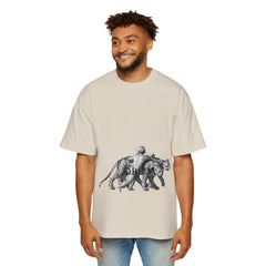 Vintage Premium  Oversized Tee with Savanna Adventure Design, Casual Wear, Graphic Tee, Streetwear Style..