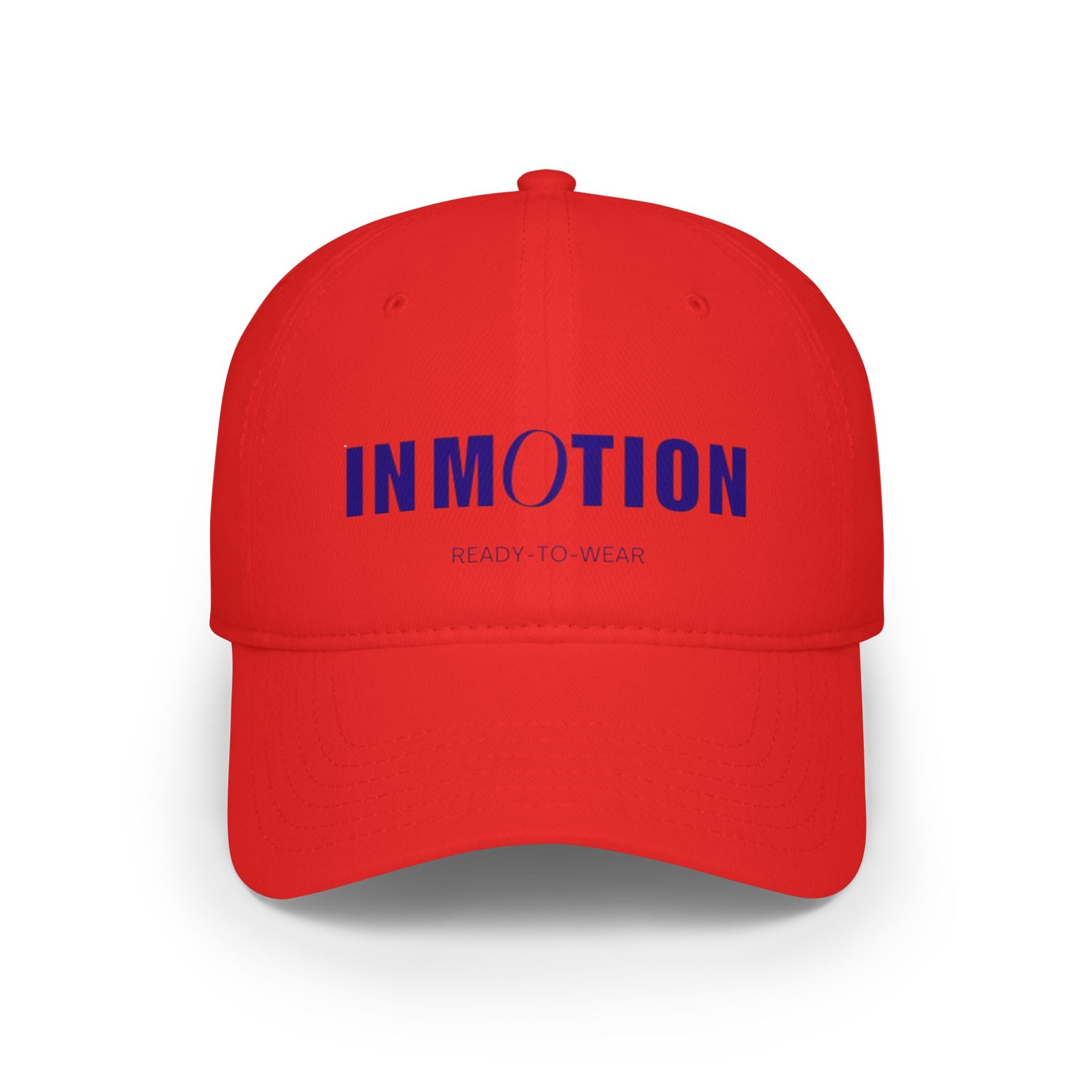Stylish Red Baseball Cap - 'IN MOTION' Activewear Hat